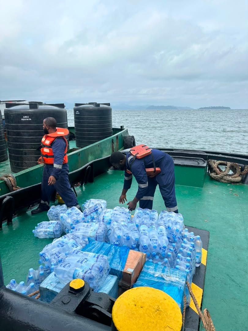 Fresh water supply operation aboard vessel