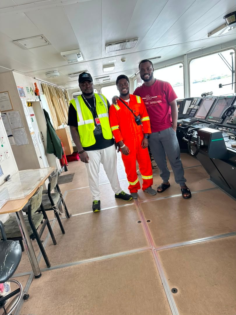 Tidevera personnel aboard a vessel bridge