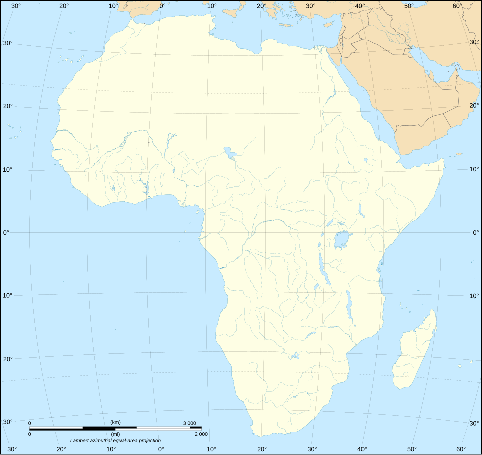 Map of Africa representing key marine gateways